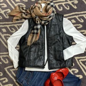 GAP Black Leather Vest